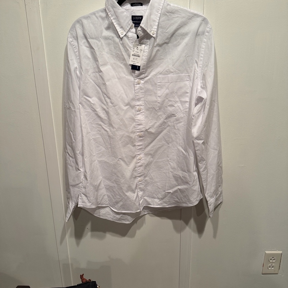 J. Crew Factory Crisp White Button Down Shirt NWT